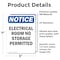 Signmission Electrical Room No Storage, 5 in W x Rectangle, Vinyl Decal OS-2PACK-NS-D-57-V-11687 - alternate 6